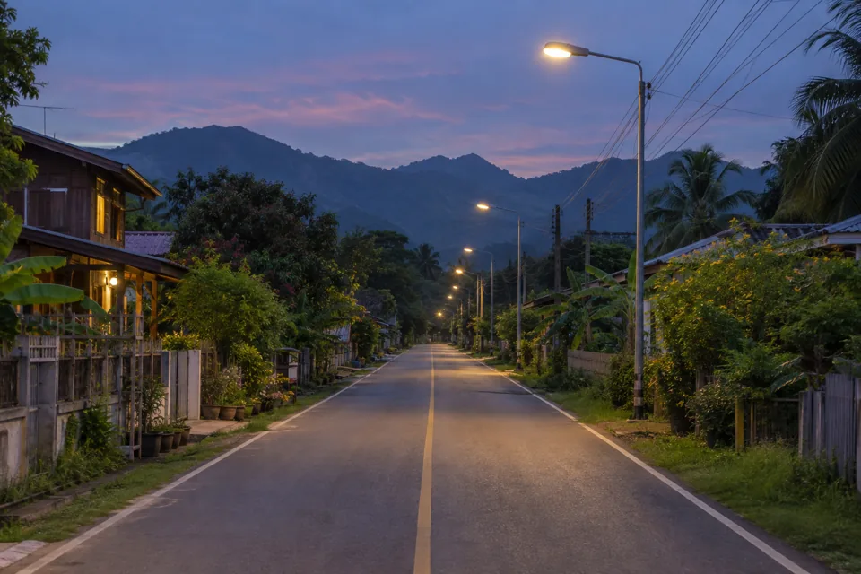 หนองเสือช้างเดินทางปลอดภัย ถนนดี ไฟส่องสว่างทั่วถึง
