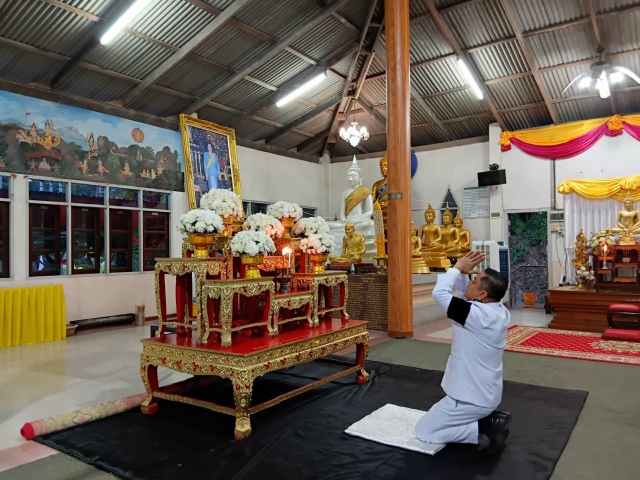 ร่วมพิธิบำเพ็ญกุศล สวดพระพุทธมนต์อุทิศถวายแด่สมเด็จพระนางเจ้าสิริกิติ์ฯ