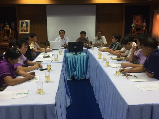 การประชุมหัวหน้าส่วนราชการ กำนัน ผู้ใหญ่บ้านและสมาชิกสภาฯ